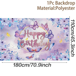 【Reusable】180*110Cm black gold Happy Birthday Backdrop banner birthday gift Background General Birthday Party 【in stock】