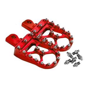 Chịu lực cao Hợp kim nhôm gác chân xe máy footrests thiết kế cổ điển lớp phủ chống trượt bề mặt phổ Dễ dàng cài đặt 2X