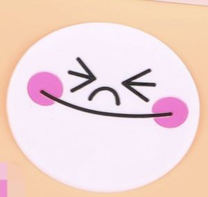 Miếng lót ly lót cốc silicon đế lót ly nhựa dẻo hoạt hình dễ thương chống trượt