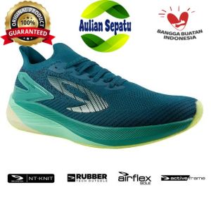 910 Nineten Sepatu running pria - Haze infiknit 1.0 teal mint lime