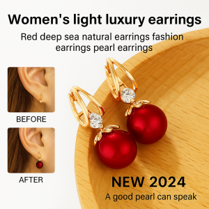 Earrings Natural Skin Friendliness Elegant and Noble Temperament Decoration Winter Diamond Embellishment