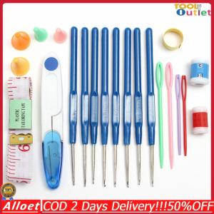 [ToolOutlet]Premium Crochet Hook Set with 16 Sizes and Ergonomic Handles for Seamless Crochet Work