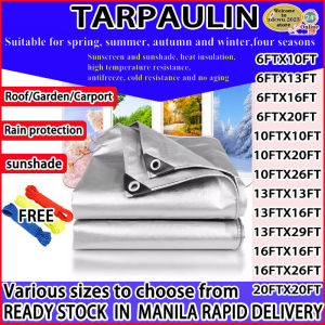 COD Thick Waterproof Silver Tarpaulin Tent with Waterproof Holes Thick Canvas Tarpaulin