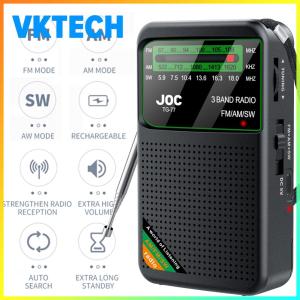 [Vktech] Portable Mini Full Band Radio FM AM SW Radio Built-in Speaker Battery Operated Radio for Indoor Outdoor Walk Jogging Gym Camping