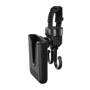 180 Degree Rotating Strollers Double Hook Phones Holder for Managing Bags Strong Load Bearing Strollers Organiser Rack