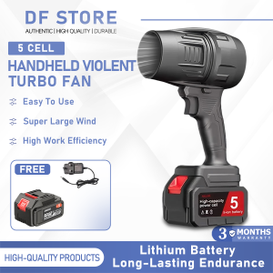 Turbo Fan Lithium Battery Super Thrust  Violent Fan 21V 1050W High Power Handheld Air Blower High-Speed Strong Wind Industrial Grade Mini Turbo Blow Fan Brushless Motor Blowe Dust Removal Snow Removal