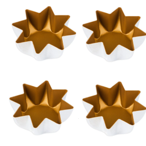 4Pcs Cake Tartlets Cookie Molds Eggs Tart Molds Aluminium Small Tart Pans Cupcakes and Muffins Cups Easy to Clean