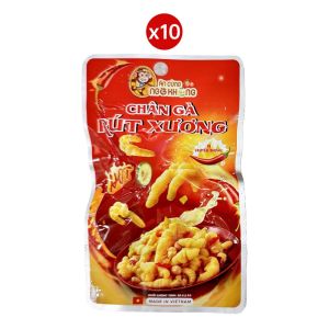 Combo 10 gói đồ ăn vặt ngon Chân gà Truyen thong Vị Tê Cay Thịt chay xé sợi vị BBQ-Ăn cùng Ngộ Không