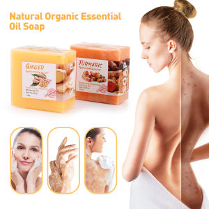 Turmeric Soap Whitening Skin Body Bath Ginger Soap Bath Facial Cleaning Loss Lymphatic Soap Antioxidant Deep Cleansing Body Scrub Whitening Soap