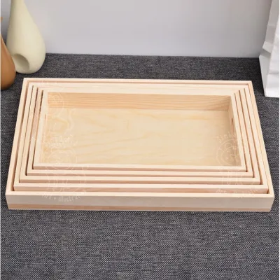 Khay hộp quà gỗ thông tự nhiên decor chụp ảnh đựng đồ dùng phụ kiện nhiều kích thước