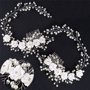 Minwen Luxury Wedding Hair Jewelry For Bridal Hair Comb Hand Made Hair Accessory New