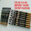 Celak Kajal Pensil WATERPROOF Warna Hitam | Celak PENSIL Mata Arab KOHL ada Serutan | Menajamkan Mata Original. 