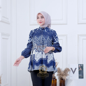 Boutique - Atasan Baju Batik Couple Kemeja Pria Dan Blouse Wanita Lengan Panjang Seragam Keluarga 2024