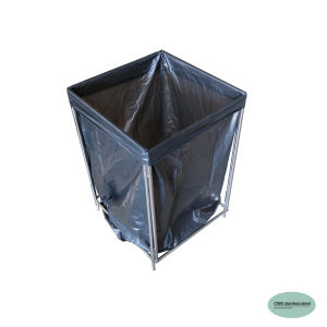 CMS ที่แขวนถุงขยะ แบบพับได้ ขนาด 13*13 นิ้ว สูง 20 นิ้ว แขวนถุงดำขนาด 26*34 นิ้ว. ความจุ40ลิตร.