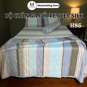 Bộ Ga Giường Tencel Silk Cao Cấp Chống Bám Bẩn Họa Tiết Sọc