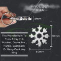 Screwdriver Keychain 18 in 1 Multifunction Snowflake Snow Wrench Portable Bike Camp Hiking Repair Tool Outdoor Spanner. 