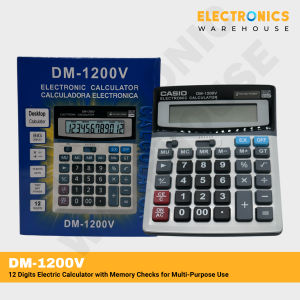 DM-1200V 12 Digits Electric Calculator with Memory Checks for Multi-Purpose Use