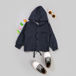 Cardigan Waffle Hoodie Bayi Laki Laki Perempuan Usia 0 1 2 Tahun Sweater Anak cewek
