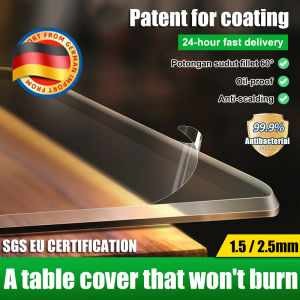 【24 hour shipping】1.5 2.5mm transparent table cover plastic waterproof tablecloth pvc pvc table cloth plastic cover for table transparent desk mat table mat dining table cloth dining table table top cover protector waterproof table cloth square 桌垫 桌布