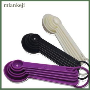 miankeji 5 chiếc dụng cụ nấu nướng thìa đo lường bằng nhựa muôi đo lường có cân