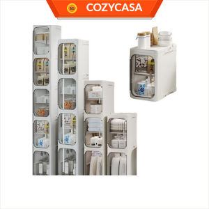 【COZYCASA】Narrow Space Multi-Layer Storage Cabinet Compact Organizer for Bathroom Kitchen Laundry Room