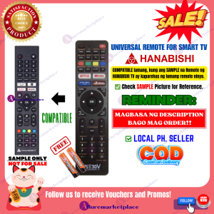 HANABISHI Smart TV Remote Universal [**Mag Basa B4 Umorder**] HANABISHI TV Remote Control HANABISHI ANDROID TV Remote for Specific HANABISHI TV Remote Only