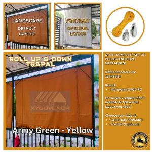 9ft ↕️ x 13ft ↔️ Landscape Layout 13ft ↔️x 9ft ↕️ Portrait layout / Exact size / LONA (MARUYAMA) w/ PULLEY SET UP / TRAPAL / TOLDA  / TARPAULIN / CANVAS  SHADING FOR SUN