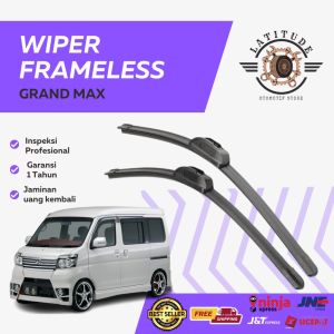 Wiper Frameless Import Mobil GRAN MAX / GRAND MAX Frameles Berkualitas Karet Tebal Lentur Terjangkau 1 set dapat 2 Pcs Kiri Kanan