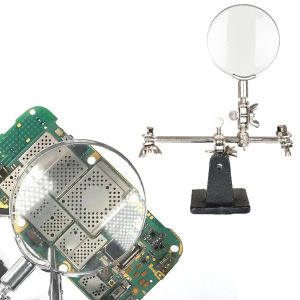 Heavy Duty 5X Helping Hand with Magnifier for Soldering Electronics and Fine Craft Projects