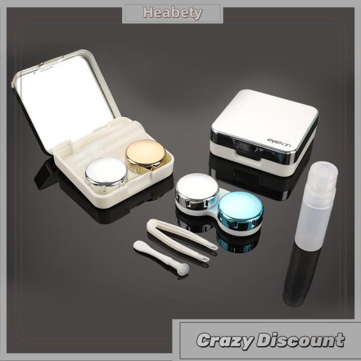 Heabety Hộp đựng kính áp tròng thời trang hộp ngâm gương Bộ dụng cụ ...