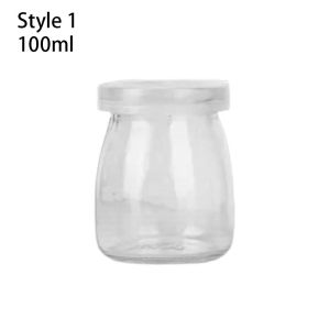 【IN STOCK】 1Pcs Wishing Bottle Pudding Jars Storage Cups High Temperature Resistant Glass Bottle with Lid Yogurt Container Wedding Favors Baby Food Dessert
