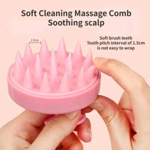 2 In 1 Double Side Silicone Shampoo Brush Scalp Massager For Anti Dandruff Head Spa Relaxation