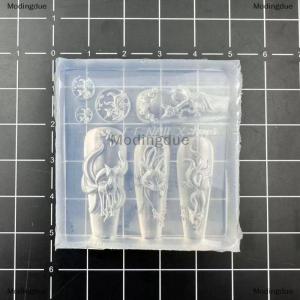 [COD] Modingdue DIY Silicone Nail Mold 3D Nine-tailed Fox Three-Dimensional Nail Art Decorations Creative Nail Mold Clear Nail Tools
