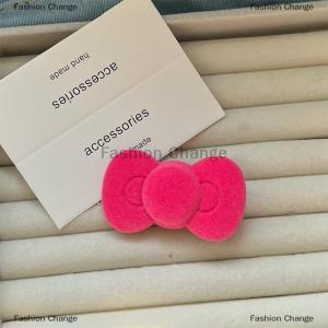 [COD] Fashion Change Sweet Cute Autumn Winter Flocking Bow Hairpin For Women Girls Fashion Hair Clip Side Clip Headwear Hair Accessories Gifts