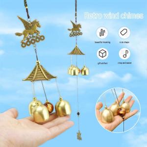 MBMSHEGH Wind Chime Hanging Door Chime Bronze Metal Bells Pendants Lucky Tree / Peaceful Pegasus / Prosperous Fortune Decorative