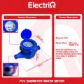 Electriq HEAVY DUTY PVC Water Meter Household Sub Meter 15MM 1/2 Wet Type. 