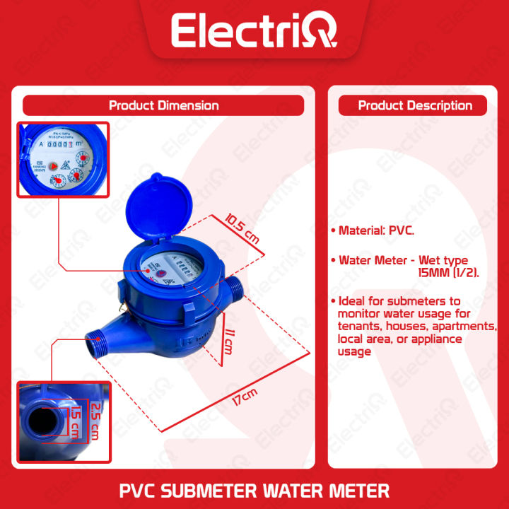 Electriq%20HEAVY%20DUTY%20PVC%20Water%20Meter%20Household%20Sub%20Meter%2015MM%201/2%20Wet%20Type%20-%20Image%202