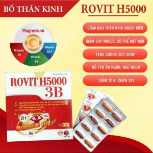 Rovit 3B H5000 dược Vạn Tam hộp 100 viên bổ sung vitamin nhóm B giảm tê bì tay chân suy nhược cơ thê