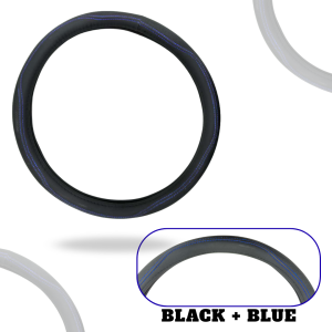 CPO UNIVERSAL STEERING WHEEL COVER LEATHER CURVE STITCHING (LARGE)