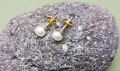 Fashionable Stainless Pearl Earrings, Different Sizes, 1 Pair. 