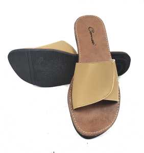 Sandal Wanita Flat Slop Kulit Sintetis Sol Karet Anti Licin Motif Jepit Warna Kekinian - Nira Sendsl slop Slide CMT