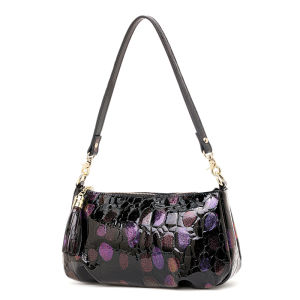 Aidrani Fashionable womens genuine leather shoulder bag flower pattern design cowhide crossbody bag