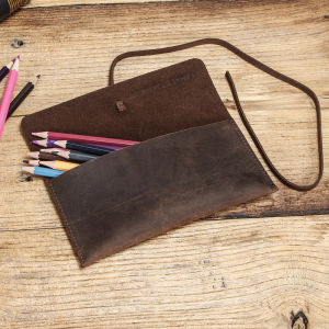 Liên Hệ Da Retro Gia Đình CuộN Hộp Bút Túi Đựng Bút Bằng Da Kết Cấu Túi Sinh Viên Túi Đựng Bút Chì Đồ Dùng Học Tập Văn Phòng Văn Phòng Phẩm