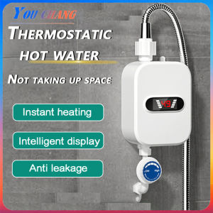 shower set for bathroom 3500W 110V water heater with on-screen temperature display.