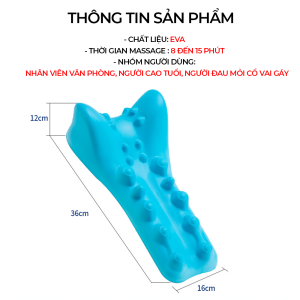 Gối massage đốt sống cổ có độ đàn hồi cao và chống mài mòn thư giãn vai gáy đa năng bấm huyệt cổ chuyên dụng tại nhà