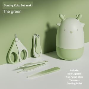 Set Gunting Kuku Bayi 4-in-1 Aman - Perawatan Kuku Newborn 0-12 Bulan dengan Penjepit & Kikir