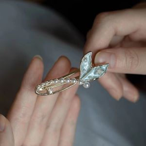 กิ๊ฟติดผมหางปลาไข่มุกสุดวิเศษกิ๊บติดผมม้าด้านข้างแฟชั่นของผู้หญิงกิ๊บหนีบผมโลหะกิ๊บตกแต่งผมตุ่นปากเป็ด