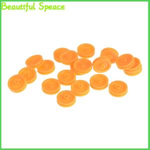 Beautiful 20pcs 2mm หลุมสีส้มพลาสติกสายพานรอกสำหรับ DIY RC Toy Car Airplane