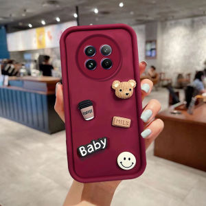 เคส Realme 13 pro pro+ 12x 12 Pro+ 11x 11 nfc pro pro+ 5G ใหม่2024หมีน่ารักกาแฟป้องกันเต็มรูปแบบป้องกันกล้อง TPU นิ่มเคสโทรศัพท์ Realme12 Realme12x 5G เคสโทรศัพท์