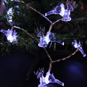 (SG Seller) Christmas Xmas fesitive Led lighting Reindeer 2.5m 20LED 3AA batteries blinking